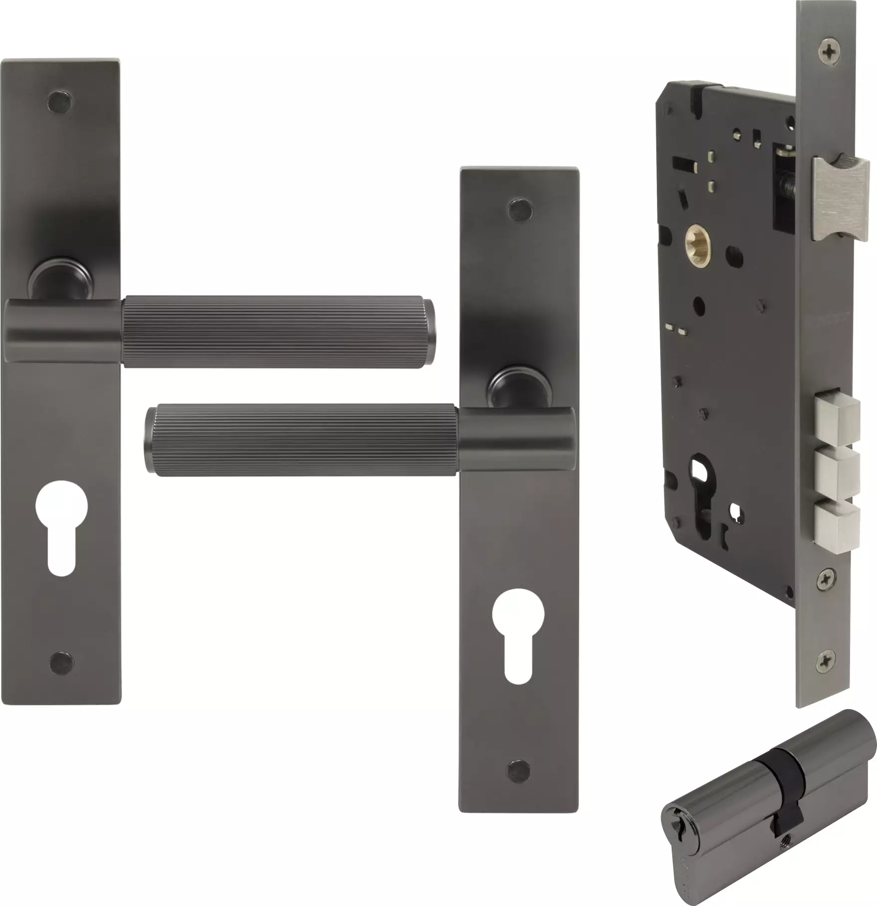 Verge Longplate Entrance Set K/K - Linear Knurl - GN