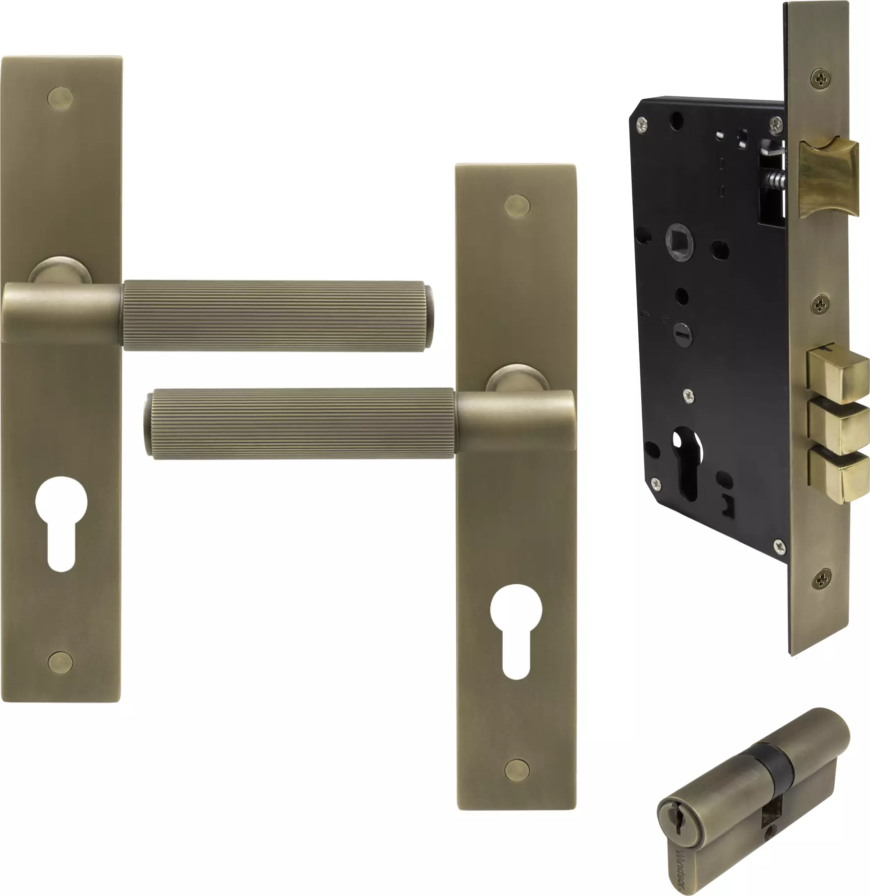 Verge Longplate Entrance Set K/K - Linear Knurl - RB