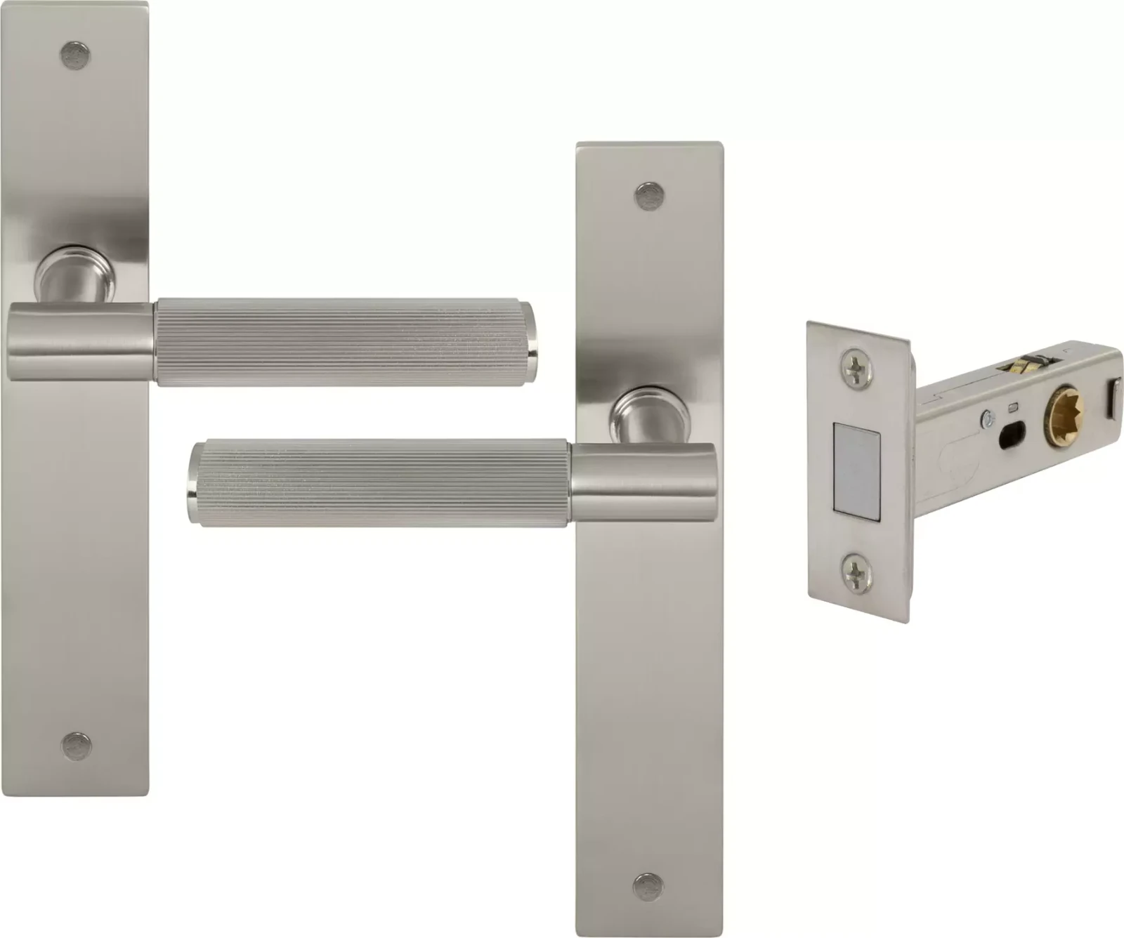 Verge Longplate Passage Set - Magn. Latch - Linear Knurl - PC