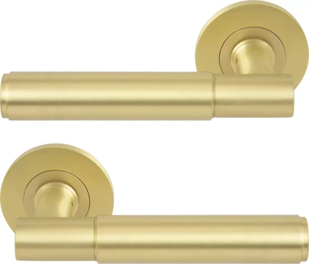 Verge Round Rose Lever Handles - Plain - MSB