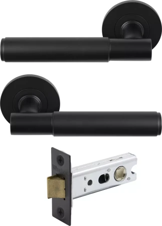 Verge Round Rose Passage Set - Plain - BLK