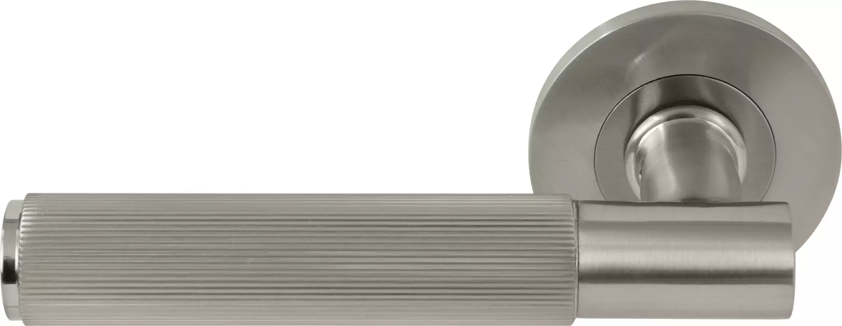 Verge Rose Dummy Lever - Linear Knurl - BN