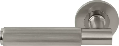 Verge Rose Dummy Lever - Linear Knurl - BN