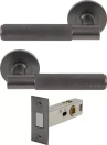 Verge Rose Passage Set - Magn. Latch - Diamond Knurl  - GN