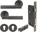 Verge Round Rose Entrance Set - K/T - Plain - GN