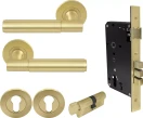 Verge Round Rose Entrance Set - K/T - Plain - MSB