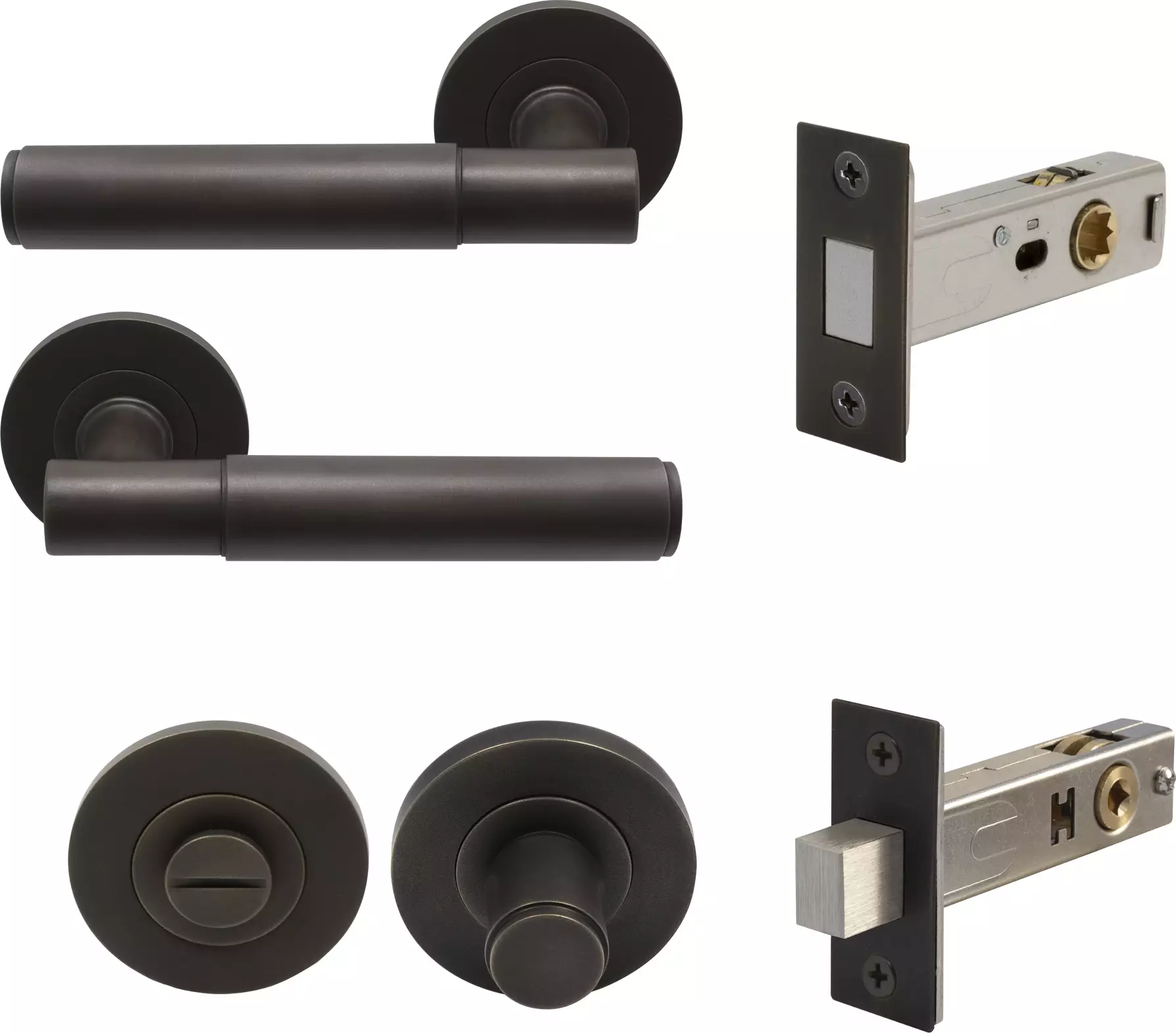 Verge Rose Privacy Set - Magn. Latch - Plain - DRB