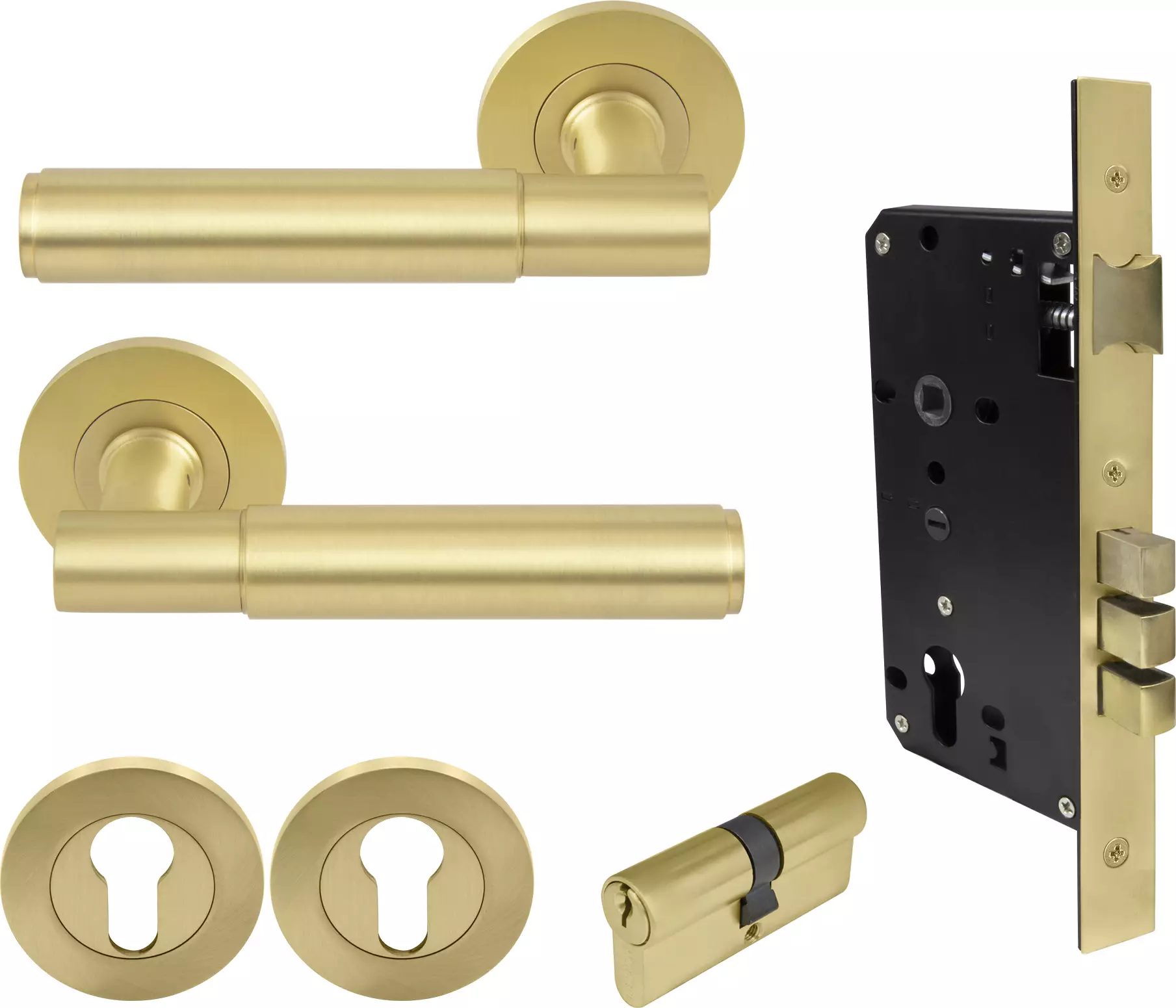 Verge Round Rose Entrance Set - K/K - Plain - MSB