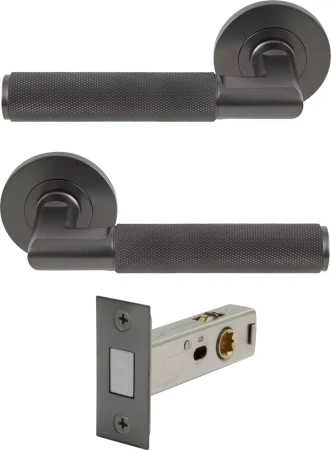 Lumina Rose Passage Set - Magn. Latch - Diamond Knurl - GN