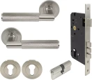 Lumina Round Rose Entrance Set - K/K - Diamond Knurl  - BN