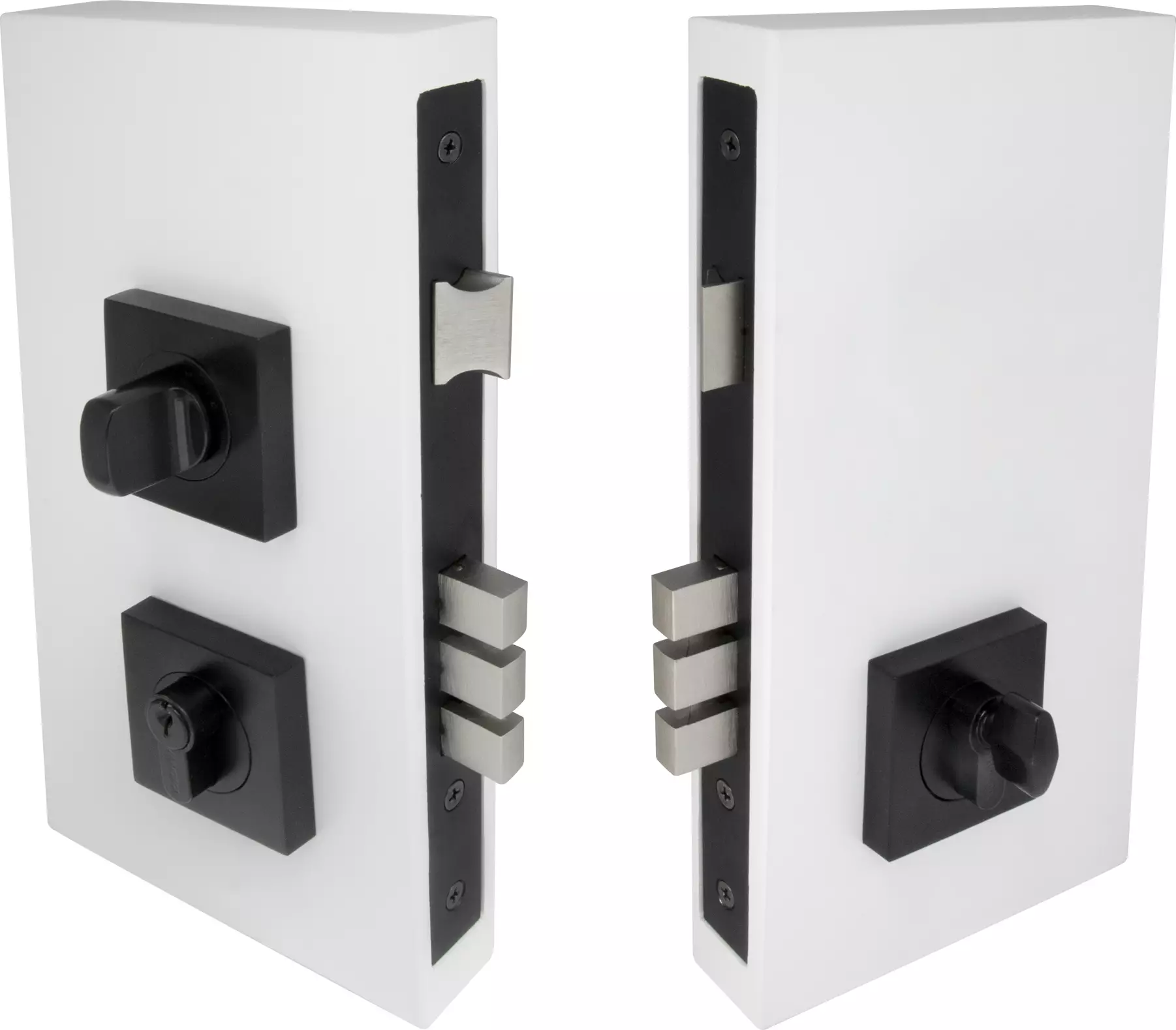 Uni Turn Lock Kit - Square - 60mm B/set - BLK