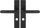 Modella - Longplate Privacy  Lever Set  - BLK
