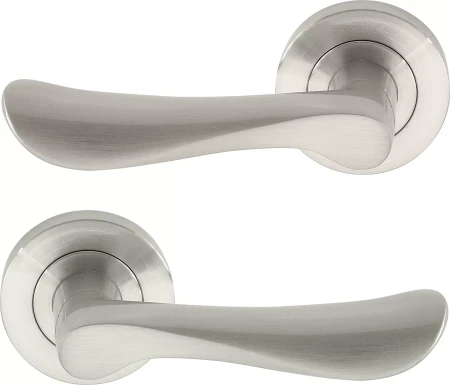 Juno - Round Rose Lever Set - BN