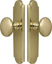 Traditional Round Sutton Knob on Victorian Longplate