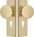 Sutton Square Longplate - Euro Handles - PB