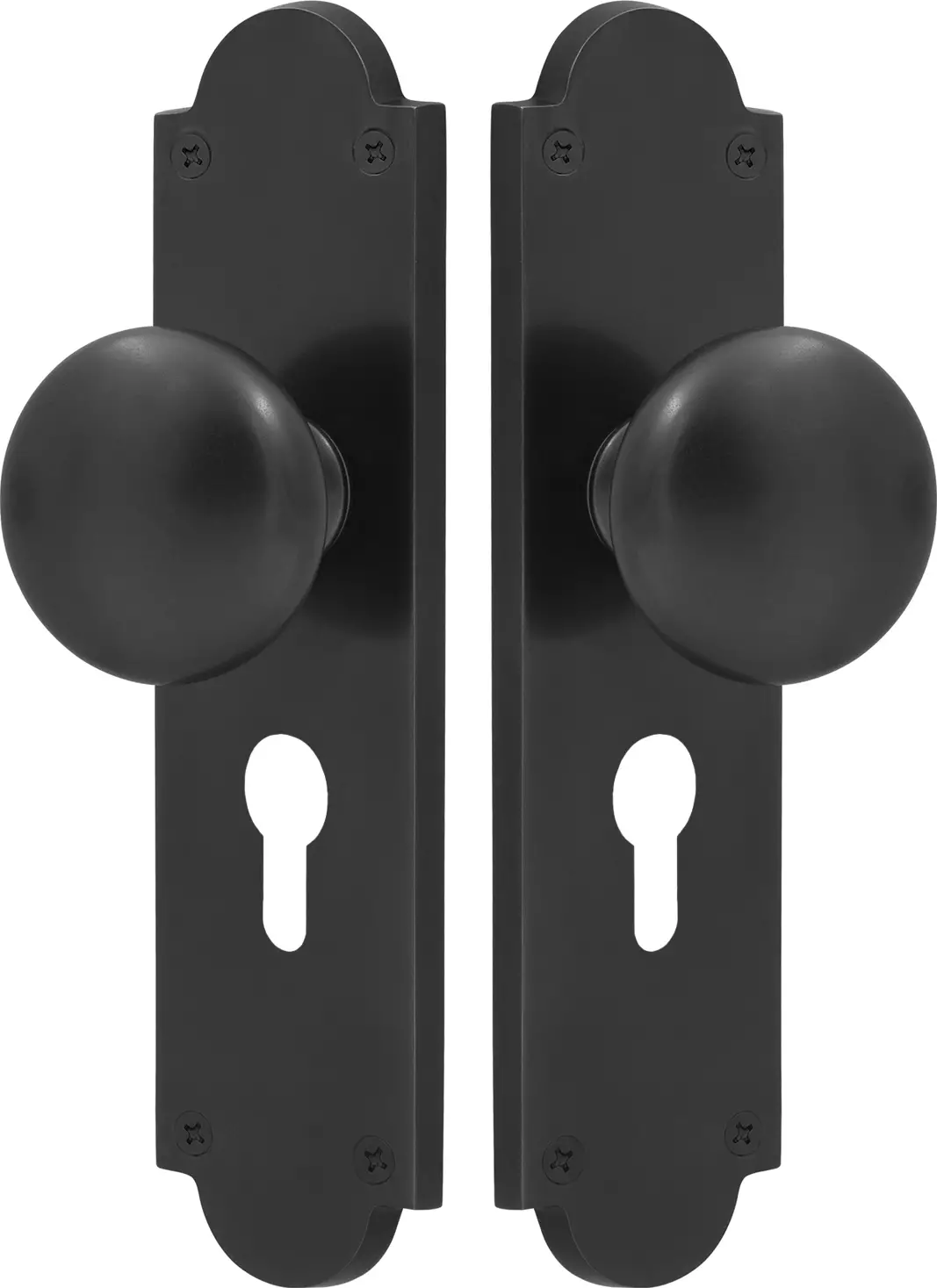 Sutton Victorian Longplate - Euro 48mm Handles - BLK