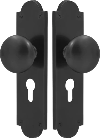 Sutton Victorian Longplate - Euro 48mm Handles - BLK