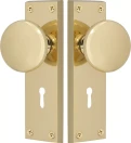 Sutton Square Longplate - Lever Handles - PB