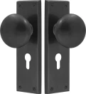 Sutton Square Longplate - Euro Handles - BLK