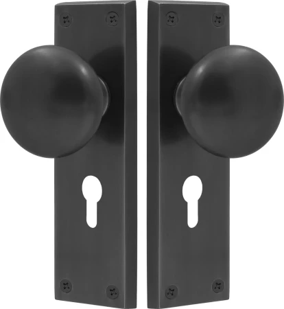 Sutton Square Longplate - Euro Handles - BLK