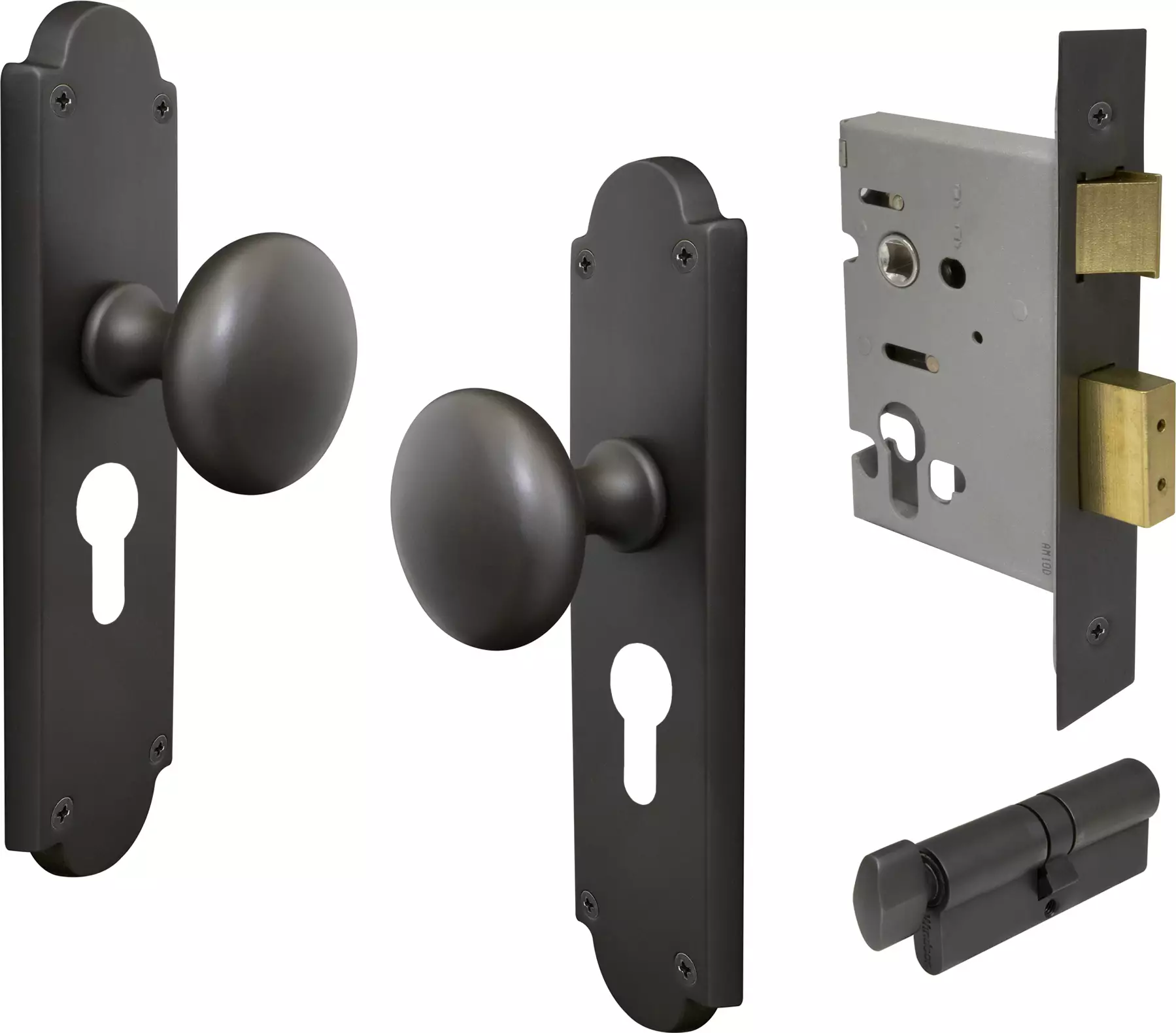 Sutton Victorian Longplate - Entrance Set - K/T - DRB