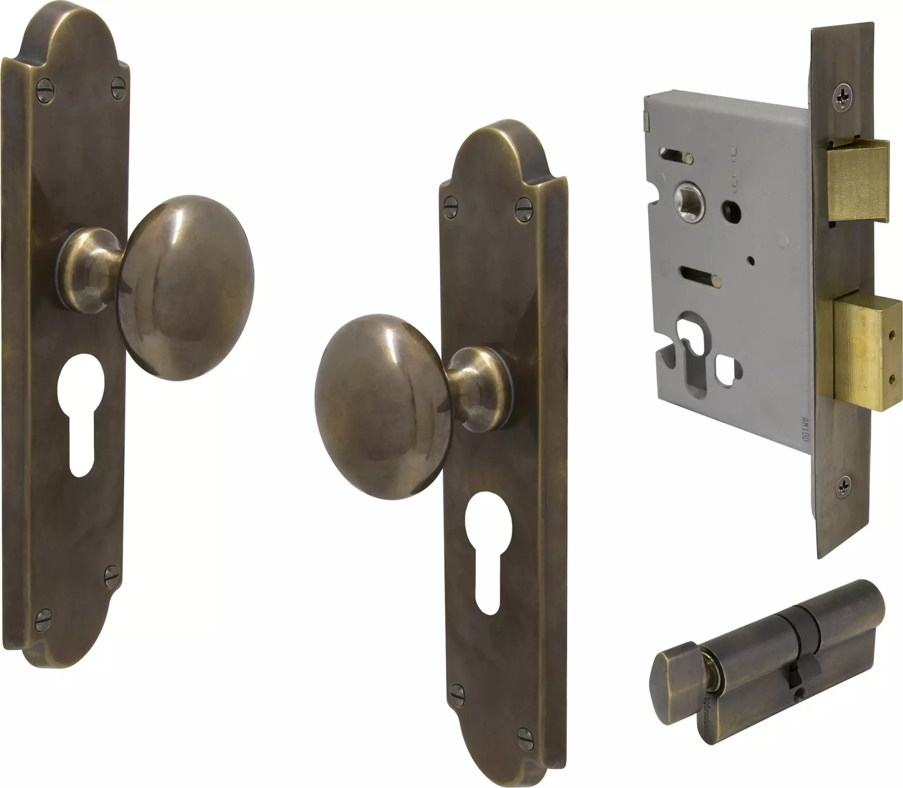 Sutton Victorian Longplate - Entrance Set - K/T - ORB