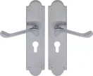York Lever Victorian Plate - Euro 48mm Handles - PC