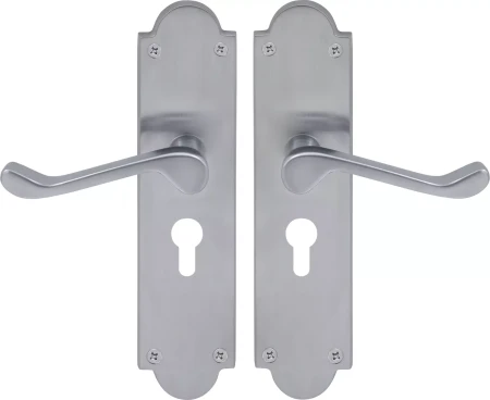 York Lever Victorian Plate - Euro 48mm Handles - PC