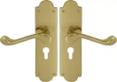 York Lever Victorian Plate - Euro 48mm Handles - UB
