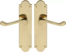 York Lever Victorian Plate - Handle Set - PB