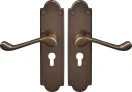 York Lever Victorian Plate - Euro 48mm Handles - AB