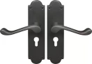 York Lever Victorian Plate - Euro 48mm Handles - DRB