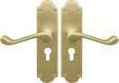 York Lever Victorian Plate - Euro 48mm Handles - MSB