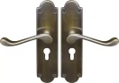 York Lever Victorian Plate - Euro 48mm Handles - ORB