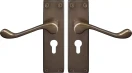 York Lever Longplate - Euro 48mm Handles - AB