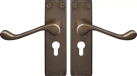 York Lever Longplate - Euro 48mm Handles - AB