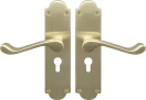York Lever Victorian Plate - Euro 48mm Handles - USB