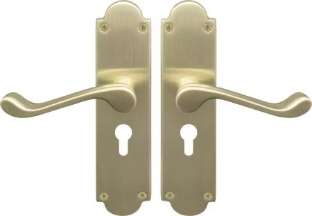 York Lever Victorian Plate - Euro 48mm Handles - USB