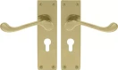 York Lever Longplate - Euro 48mm Handles - PB