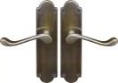 York Lever Victorian Plate - Handle Set - ORB
