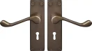 York Lever Longplate - Lever Lock Handle Set - AB