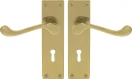 York Lever Longplate - Lever Lock Handle Set - UB