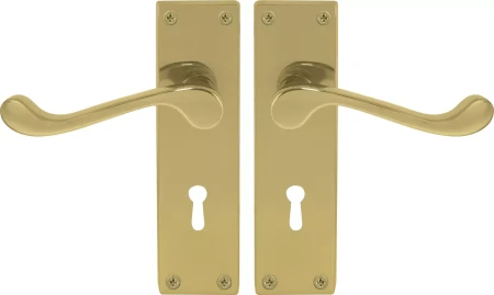 York Lever Longplate - Lever Lock Handle Set - UB