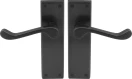 York Lever Longplate - Handle Set - BLK