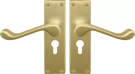 York Lever Longplate - Euro 48mm Handles - MSB