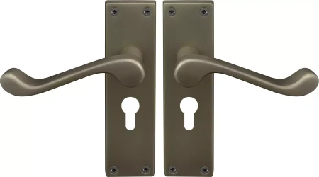 York Lever Longplate - Euro 48mm Handles - RB