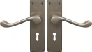 York Lever Longplate - Lever Lock Handle Set - NB