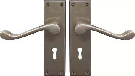 York Lever Longplate - Lever Lock Handle Set - NB