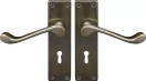 York Lever Longplate - Lever Lock Handle Set - ORB