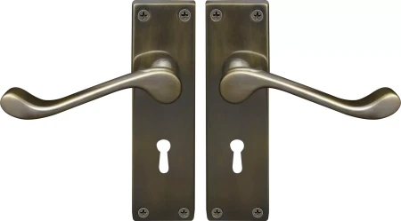 York Lever Longplate - Lever Lock Handle Set - ORB